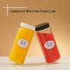imageJoyJolt 16 oz Reusable Glass Bottles with Caps Set of 8 Juicing Bottles With Lids and Juice Jars Labels Glasses for Cold Brew SmoothieWhite Lids