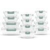 imageJoyJolt 24pc Borosilicate Glass Storage Containers with Lids  12 AirtightFreezer Safe Food Storage Containers for Pantry and Kitchen  Meal Prep Container for Lunch  Glass Tupperware SetColor Sage Green
