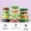 imageJoyJolt 24pc Borosilicate Glass Storage Containers with Lids  12 AirtightFreezer Safe Food Storage Containers for Pantry and Kitchen  Meal Prep Container for Lunch  Glass Tupperware SetColor Green