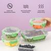 imageJoyJolt 24pc Borosilicate Glass Storage Containers with Lids  12 AirtightFreezer Safe Food Storage Containers for Pantry and Kitchen  Meal Prep Container for Lunch  Glass Tupperware SetColor Green