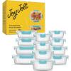 imageJoyJolt 24pc Borosilicate Glass Storage Containers with Lids  12 AirtightFreezer Safe Food Storage Containers for Pantry and Kitchen  Meal Prep Container for Lunch  Glass Tupperware SetBlue