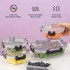 imageJoyJolt 24pc Borosilicate Glass Storage Containers with Lids  12 AirtightFreezer Safe Food Storage Containers for Pantry and Kitchen  Meal Prep Container for Lunch  Glass Tupperware SetColor Black