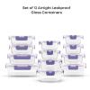 imageJoyJolt 24pc Borosilicate Glass Storage Containers with Lids  12 AirtightFreezer Safe Food Storage Containers for Pantry and Kitchen  Meal Prep Container for Lunch  Glass Tupperware SetColor Very Peri