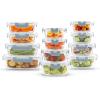 imageJoyJolt 24pc Borosilicate Glass Storage Containers with Lids  12 AirtightFreezer Safe Food Storage Containers for Pantry and Kitchen  Meal Prep Container for Lunch  Glass Tupperware SetColor Powder Blue