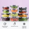 imageJoyJolt 24pc Borosilicate Glass Storage Containers with Lids  12 AirtightFreezer Safe Food Storage Containers for Pantry and Kitchen  Meal Prep Container for Lunch  Glass Tupperware SetColor Black