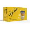 imageJoyJolt 3Pack Glass Overnight Oats Jars with Lids and Spoons Set 16 oz Mason Jars for Overnight Oats Chia Pudding Jars with Lids  BPAFree Leak Proof Small Containers for Meal PrepGrey