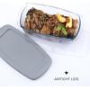 imageJoyJolt 3pc Loaf Pans for Baking Bread with Lids Baking Set 19 Quart Large Rectangular Baking Dish With Lid Oven Pan Banana Bread Pan Lasagna Pan Deep with Lid Bread Saver Container AirtightGray
