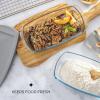 imageJoyJolt 3pc Loaf Pans for Baking Bread with Lids Baking Set 19 Quart Large Rectangular Baking Dish With Lid Oven Pan Banana Bread Pan Lasagna Pan Deep with Lid Bread Saver Container AirtightGray