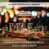 imageJoyJolt 6 Shot Glass Dispenser and Glass Set 32oz Liquor Dispenser for Home Bar Accessories Parties