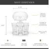 imageJoyJolt 6 Shot Glass Dispenser and Glass Set 32oz Liquor Dispenser for Home Bar Accessories Parties