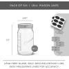imageJoyJolt 8 Oz Mason Jars With Lids Labels and Measures 6Pack Regular Mouth Mason Jars Glass Jar with Lid and Band Airtight Canning Jars Overnight Oats Jars Salad Jars Sourdough Starter Jar16 Oz