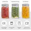 imageJoyJolt 8 Oz Mason Jars With Lids Labels and Measures 6Pack Regular Mouth Mason Jars Glass Jar with Lid and Band Airtight Canning Jars Overnight Oats Jars Salad Jars Sourdough Starter Jar16 Oz