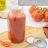 imageJoyJolt 8 Oz Mason Jars With Lids Labels and Measures 6Pack Regular Mouth Mason Jars Glass Jar with Lid and Band Airtight Canning Jars Overnight Oats Jars Salad Jars Sourdough Starter Jar32 Oz