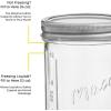 imageJoyJolt 8 Oz Mason Jars With Lids Labels and Measures 6Pack Wide Mouth Mason Jars Glass Jar with Lid and Band Airtight Canning Jars Overnight Oats Jars Salad Jars Sourdough Starter Jar16 Oz