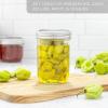 imageJoyJolt 8 Oz Mason Jars With Lids Labels and Measures 6Pack Wide Mouth Mason Jars Glass Jar with Lid and Band Airtight Canning Jars Overnight Oats Jars Salad Jars Sourdough Starter Jar16 Oz