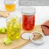 imageJoyJolt 8 Oz Mason Jars With Lids Labels and Measures 6Pack Wide Mouth Mason Jars Glass Jar with Lid and Band Airtight Canning Jars Overnight Oats Jars Salad Jars Sourdough Starter Jar16 Oz