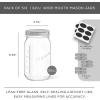 imageJoyJolt 8 Oz Mason Jars With Lids Labels and Measures 6Pack Wide Mouth Mason Jars Glass Jar with Lid and Band Airtight Canning Jars Overnight Oats Jars Salad Jars Sourdough Starter Jar32 Oz