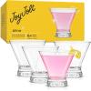imageJoyJolt Afina Stemless Martini Glasses Set of 4 85oz Liquor Drinking Glasses for Cocktail and Margarita Bar Glass Cups Glass Dessert Cups