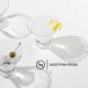 imageJoyJolt Afina Stemless Martini Glasses Set of 6 85oz Liquor Drinking Glasses for Cocktail and Margarita Bar Glass Cups Glass Dessert CupsSet of 6