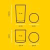 imageJoyJolt Alain Drinking Glasses Set of 8 Glass Tumblers Highball 14oz Bar Glasses and Lowball 10oz Rocks Glasses Set Cocktail Juice Whiskey Glasses or Water Glasses Kitchen or Bar Glassware SetClear Glasses