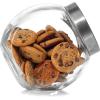 imageJoyJolt AllSides Cookie Jar Set of 2 Cookie Jars for Kitchen Counter with Lids Candy Jar Dog Treat Container Laundry Detergent Container Large Canisters Half Gallon Glass Jar with Lid Airtight