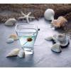 imageJoyJolt Aqua Vitae Martini Glass Set of 2 Crystal Glassware SemiSquare Drinking Glasses with Off Set Base Stemless Cocktail Glasses and Dessert Glasses Unique Christmas Gifts