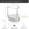 imageJoyJolt Aqua Vitae Premium Whiskey Glass Set of 2 Triangle Whiskey Glasses with Off Set Base Old Fashioned Rocks Glasses for Scotch and Bourbon Whiskey Tumbler Gifts for Men