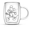 imageJoyJolt Aroma Disney Mickey and Pluto 135oz Glass Coffee Cups Set  2 Insulated Double Wall Mugs Large Espresso Cups  Unique Disney Cups