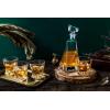 imageJoyJolt Atlas 5Piece Luxury Crystal Whiskey Decanter Set 22 oz Decanter ampamp 4 x 108 oz Old Fashioned Whiskey Glasses