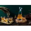 imageJoyJolt Atlas 5Piece Luxury Crystal Whiskey Decanter Set 22 oz Decanter ampamp 4 x 108 oz Old Fashioned Whiskey Glasses