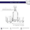 imageJoyJolt Aurora 5Piece Crystal Whiskey Decanter Set100 Crystal Bar Set Crystal Decanter Set Comes With A Scotch Decanter253 Ounces And A Set Of 4 Old Fashioned Whiskey Glasses810oz