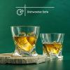 imageJoyJolt Aurora Crystal Whiskey Glasses 74oz Twisted Whiskey Glass Set of 2 Old Fashioned Liquor and Drinking Glasses Crystal Scotch Whisky Glass Set for BourbonAtlas whiskey Glasses