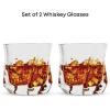 imageJoyJolt Aurora Crystal Whiskey Glasses 74oz Twisted Whiskey Glass Set of 2 Old Fashioned Liquor and Drinking Glasses Crystal Scotch Whisky Glass Set for BourbonAurora Whiskey Glasses