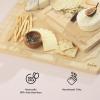 imageJoyJolt Bamboo Cutting Boards  Large ampamp Small Wooden Boards Serving Cheese Bread or Chopping Boards NonSlip