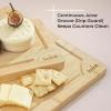 imageJoyJolt Bamboo Cutting Boards  Large ampamp Small Wooden Boards Serving Cheese Bread or Chopping Boards NonSlip