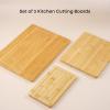 imageJoyJolt Bamboo Cutting Boards  Large ampamp Small Wooden Boards Serving Cheese Bread or Chopping Boards NonSlip