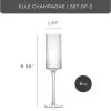 imageJoyJolt Bedside Water Carafe and Glass Set Elle Fluted Glass Carafe and Ribbed Glassware Vintage Nightstand Water Mouthwash Decanter for Bathroom or Ribbed Vase Mid Century Modern GlasswareChampagne Glasses