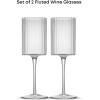 imageJoyJolt Bedside Water Carafe and Glass Set Elle Fluted Glass Carafe and Ribbed Glassware Vintage Nightstand Water Mouthwash Decanter for Bathroom or Ribbed Vase Mid Century Modern GlasswareWhite Wine Glasses