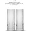 imageJoyJolt Bedside Water Carafe and Glass Set Elle Fluted Glass Carafe and Ribbed Glassware Vintage Nightstand Water Mouthwash Decanter for Bathroom or Ribbed Vase Mid Century Modern GlasswareHighball Glasses