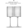 imageJoyJolt Bedside Water Carafe and Glass Set Elle Fluted Glass Carafe and Ribbed Glassware Vintage Nightstand Water Mouthwash Decanter for Bathroom or Ribbed Vase Mid Century Modern GlasswareRed Wine Glasses