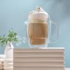 imageJoyJolt Cadus Glass Coffee Cups Double Wall Insulated Mugs Set of 2 Latte Glasses 155Ounces