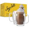 imageJoyJolt Cadus Glass Coffee Cups Double Wall Insulated Mugs Set of 2 Latte Glasses 155Ounces