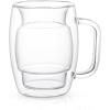 imageJoyJolt Cadus Glass Coffee Cups Double Wall Insulated Mugs Set of 2 Tea Glasses 10Ounces