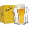 imageJoyJolt Callen 155oz Beer Glasses Set of 4 Beer Pint Glass Craft Beer Glass Pilsner Glasses IPA Beer Glass Solid Glassware Beer Cup Classic Beer Gifts Beer Cups Mugs and Beer Glasses for Men