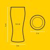 imageJoyJolt Callen 155oz Beer Glasses Set of 4 Beer Pint Glass Craft Beer Glass Pilsner Glasses IPA Beer Glass Solid Glassware Beer Cup Classic Beer Gifts Beer Cups Mugs and Beer Glasses for Men
