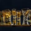 imageJoyJolt Carre Shot Glasses Square Heavy Base Shot Glass Set Of 4 18OunceShot Glasses