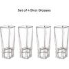 imageJoyJolt Carre Shot Glasses Square Heavy Base Shot Glass Set Of 4 18OunceShot Glasses