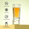 imageJoyJolt Carre Shot Glasses Square Heavy Base Shot Glass Set Of 4 18OunceShot Glasses