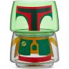 imageJoyJolt Character Stackable Star Wars Drinking Glasses  8oz Mandalorian Glass Cups Head and Body  Set of 2 for Bar Kitchen  Fun Glassware Star Wars GiftsBoba Fett