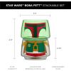 imageJoyJolt Character Stackable Star Wars Drinking Glasses  8oz Mandalorian Glass Cups Head and Body  Set of 2 for Bar Kitchen  Fun Glassware Star Wars GiftsBoba Fett